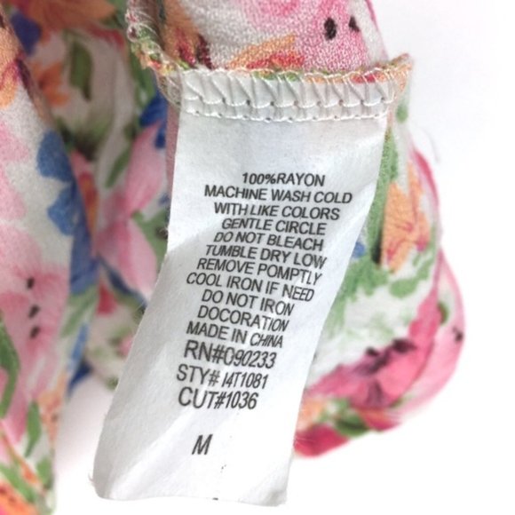 LA HEARTS Crop Top Tank Racerback Floral Sz M  EUC - Picture 4 of 4